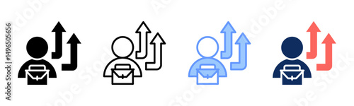 Career icon sheet multiple style collection