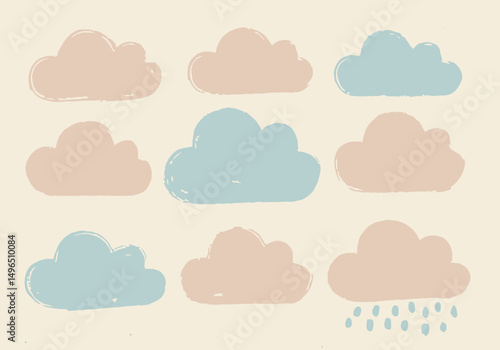 Cute Cloud Pattern - Pastel Sky Dreams