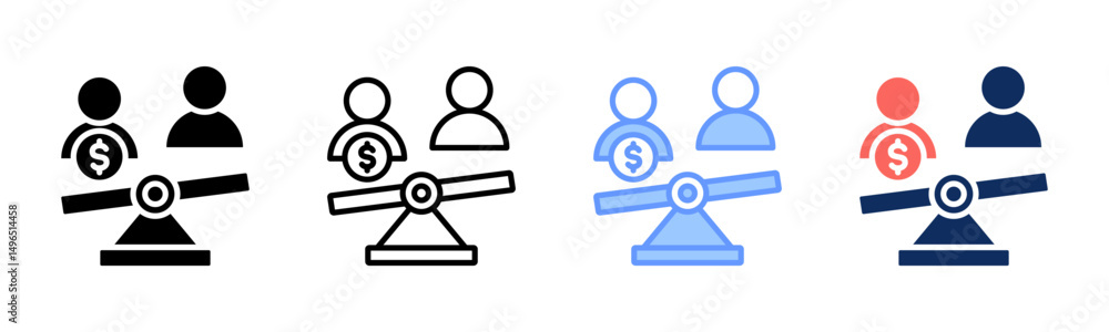 Inequality icon sheet multiple style collection Inequality icon sheet multiple style collection