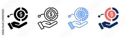 Asset Allocation icon sheet multiple style collection