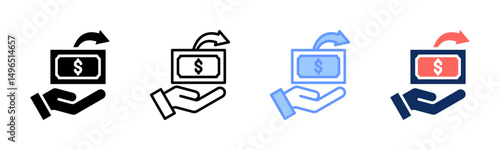 Spending icon sheet multiple style collection