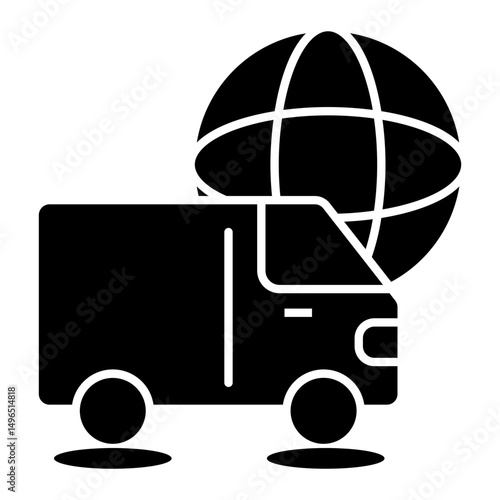 delivery truck Solid icon