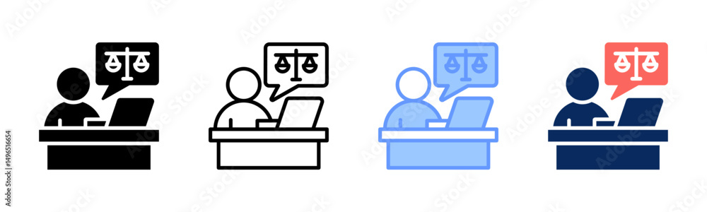 Legal Advice icon sheet multiple style collection Legal Advice icon sheet multiple style collection