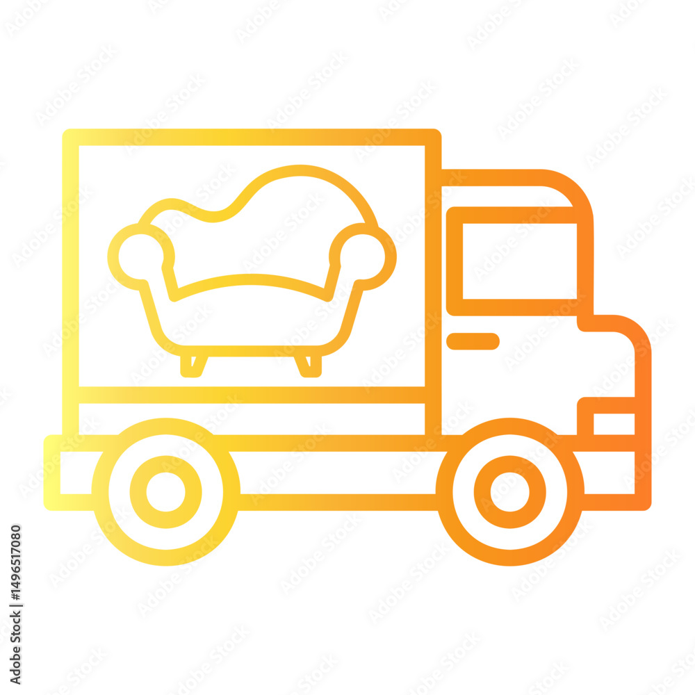 Fototapeta premium sofa Line Gradient Icon