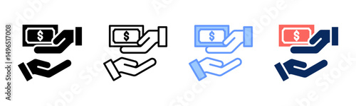 Borrowing icon sheet multiple style collection
