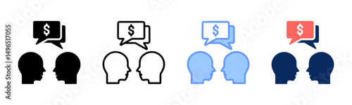Negotiation icon sheet multiple style collection