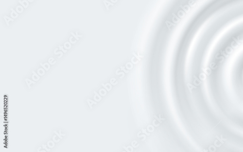 Milk ripple wave or cream splash background with drop circles, realistic vector effect. Milk ripples with waves of milky cream or yogurt from drop drip motion texture on surface in top view background