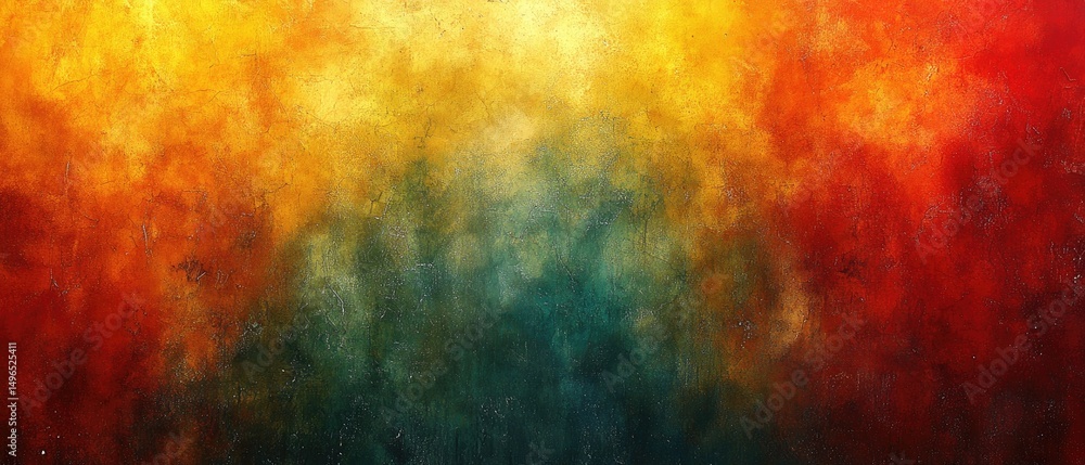 An abstract painting of blending, vibrant colors reds, yellows, and blues in a soft, textured formation An abstract painting of blending, vibrant colors reds, yellows, and blues in a soft, textured formation