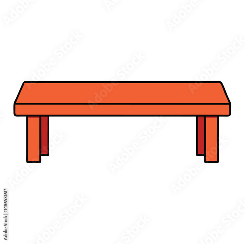 wooden bench isolated on white
