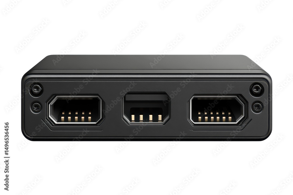 A sleek powerful connection hub bridging technology and convenience with three USB ports set on transparent background A sleek powerful connection hub bridging technology and convenience with three USB ports set on transparent background