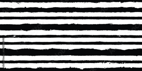 Seamless pattern, horizontal grunge stripes, rough vector background