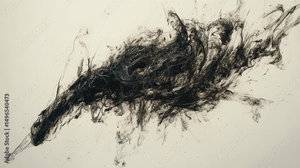 Abstract Black Smoke Swirls Creating Intriguing Artistic Patterns Abstract Black Smoke Swirls Creating Intriguing Artistic Patterns