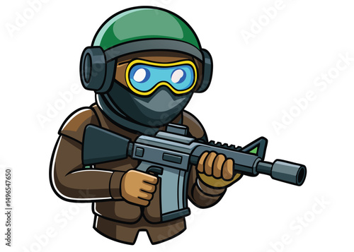 3d soldier with a gun