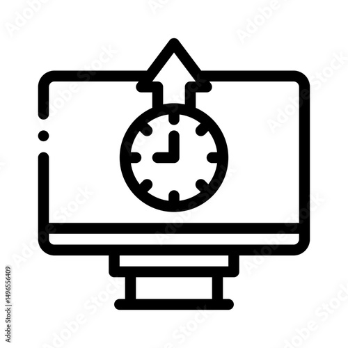 uptime monitor line icon