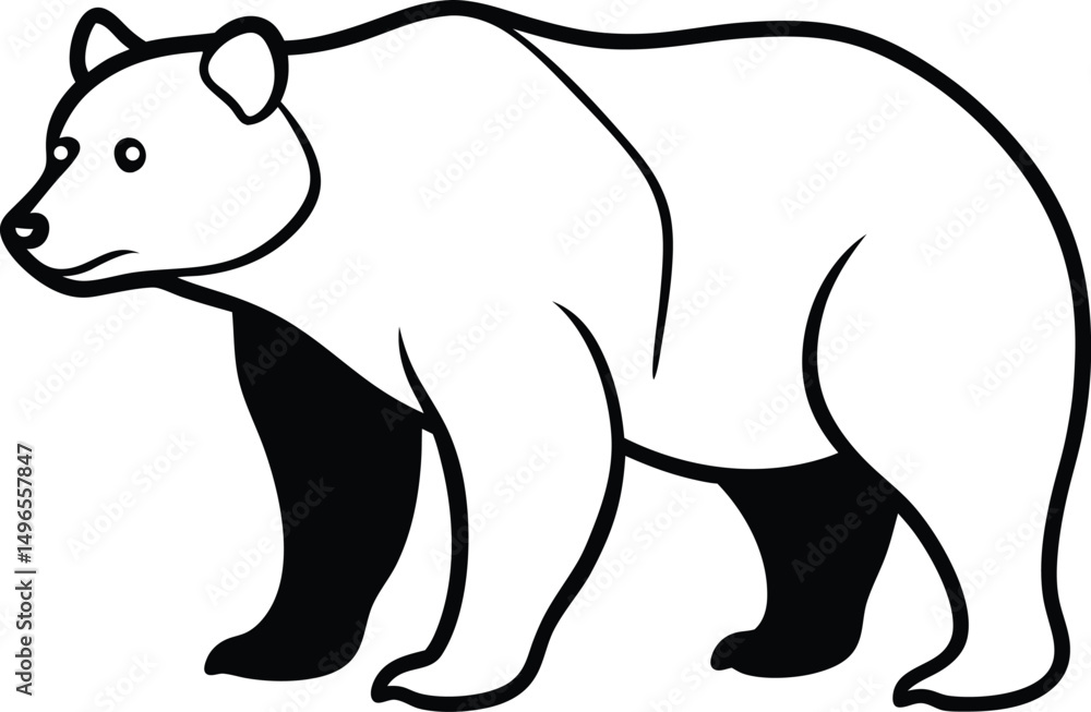 vector illustration of a polar bear vector illustration of a polar bear