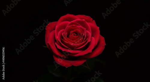 Wallpaper Mural Photo of a Single Red Rose with Water Drops on Black Background Torontodigital.ca