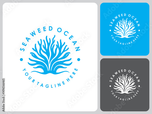 seaweed logo vector design