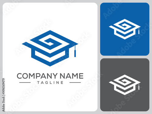 toga hat logo vector design