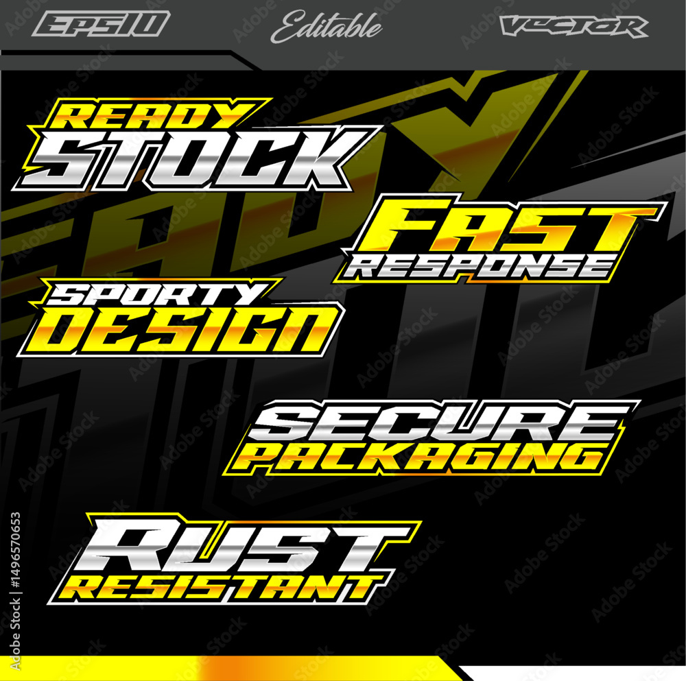 Obraz premium Automotive and sports sticker