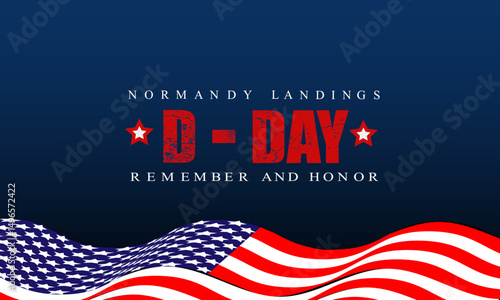 D-Day Normandy Landings June 06 Background Vector illustration
