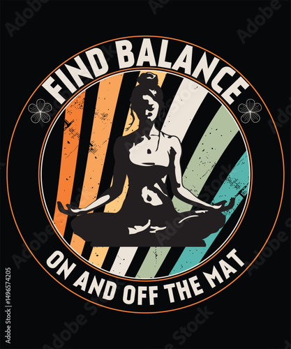 Find Balance On and Off The Mat Graphic Design