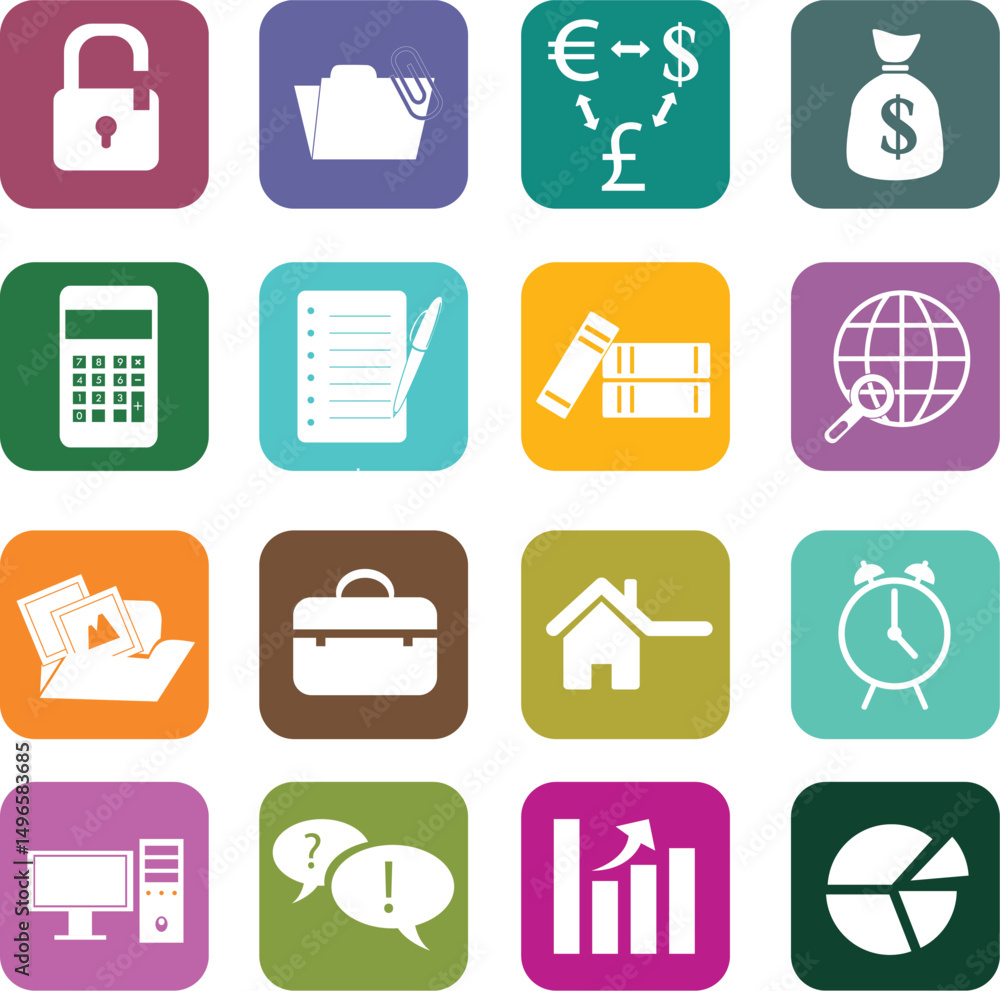 Business Icons vector bundle file and vector set. Business Icons vector bundle file and vector set.