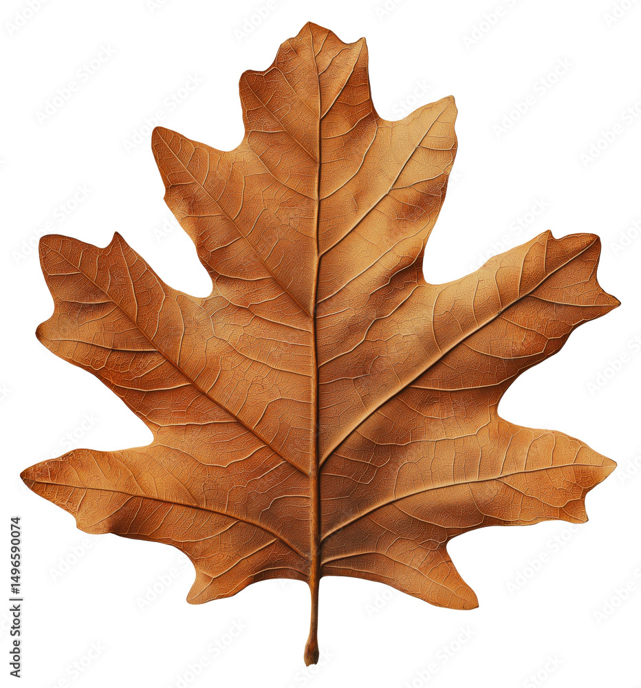 Obraz premium Autumn leaf isolated on transparent background.