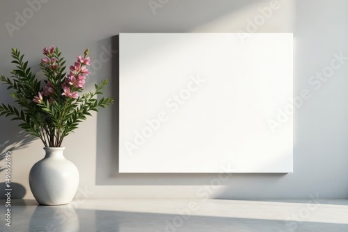 Sleek white canvas, ideal for product display, detail, showcase, studio