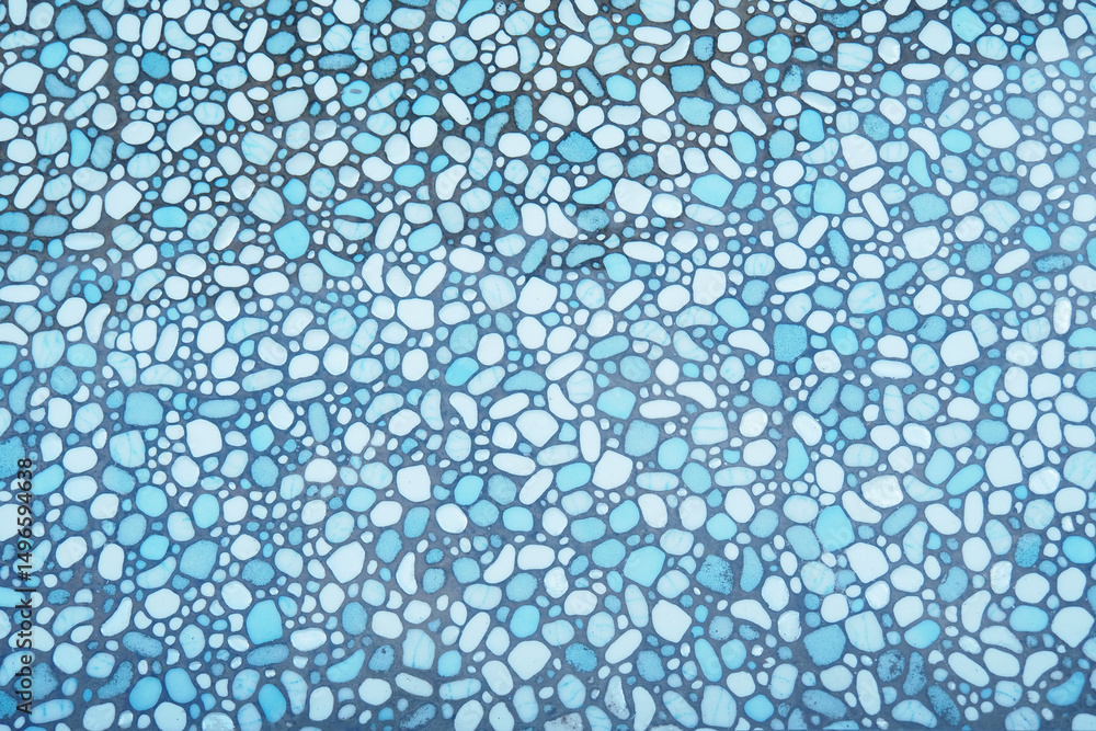 Obraz premium Blue abstract design with varied stone shapes