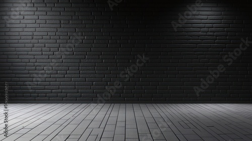 Dark Brick Wall Room Interior Design