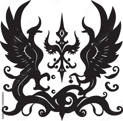 set of logos , logos , tattoo design
