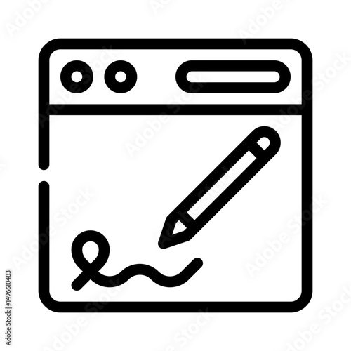 e signature line icon