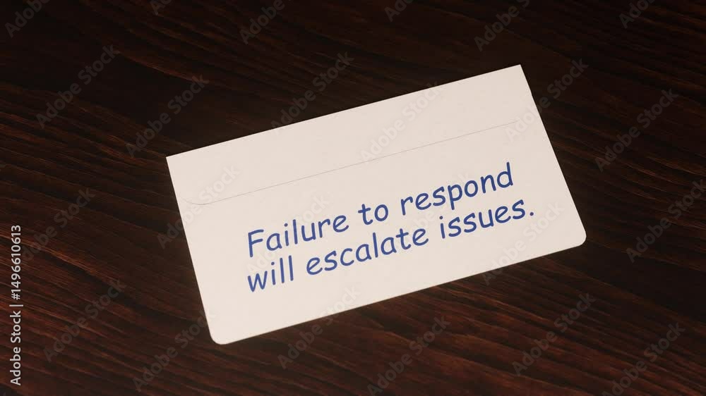 3D Animation of a Message Arriving Under the Door with Text: 3D Animation of a Message Arriving Under the Door with Text: