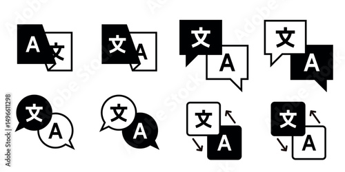 Language translation symbol icon