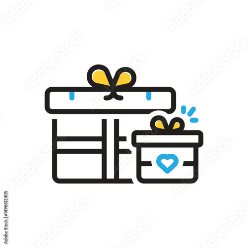 Multi color icon for gift