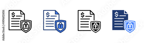 Security icon sheet multiple style collection
