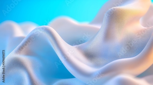 White Fabric Wave Abstract Background