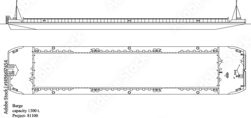 vector illustration sketch silhouette design of container cargo ship barges and scows for the shipping industry on the high seas