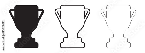 Trophy Icons. trophy icon vector. Trophy cup symbol icon. Trophy Solid and line Icon.