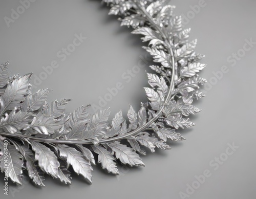 Intricate silver leaf border, shimmering details, elegant design , backdrop, graphics