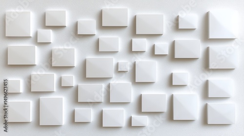 White Squares Abstract Pattern