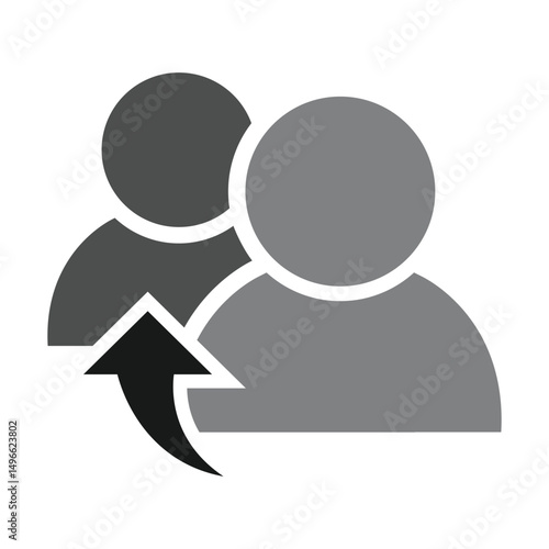 Referrals, reference icon vector. Referrals icon symbol.  Reference, business, communication, user, people concept icon, Meeting icon vector. Vector illustration.