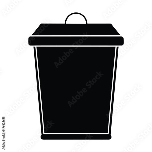 Silhouette of a Compost bin
