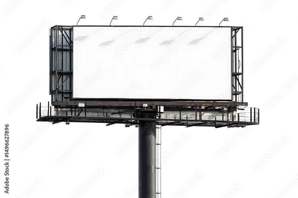 Obraz premium A Large Blank Billboard Ready for Advertisement Placement