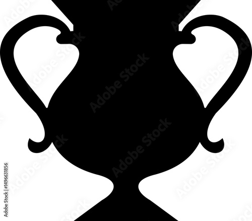 Ancient ceramic vessel icon, ancient amphora and cosmic element for artistic inspiration showcasing intricate craftsmanship and historical significance for educational use, on transparent background