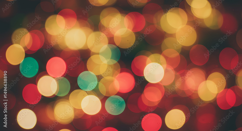 Fototapeta premium ibrant Colorful Bokeh Lights: Abstract Festive Background.