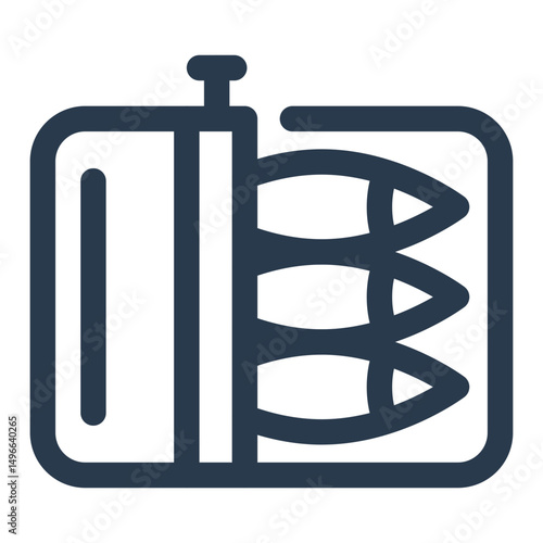 Single Grilled Portuguese Sardine Illustration