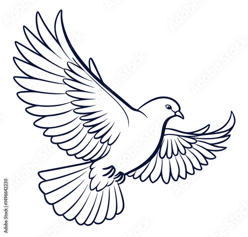 dove of peace vector illustration