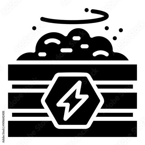 Composting. This is a vector single icon with a solid style. It is suitable for any purpose, such as website design, mobile app design, logo design, etc.