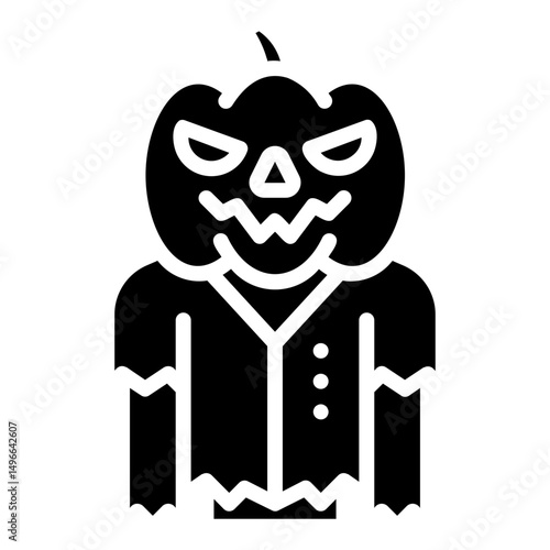Scarecrow. This is a vector single icon with a solid style. It is suitable for any purpose, such as website design, mobile app design, logo design, etc.